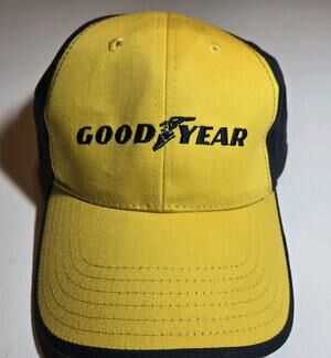 Goodyear Collection Hat – Yellow/Navy – Embroidered Wingfoot – Adjustable...